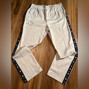 Purple brand Cream Joggers with Black Side Trim